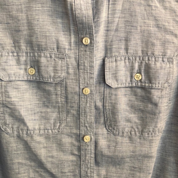 NWOT Chaps Chambray Button Down Top - Picture 3 of 6